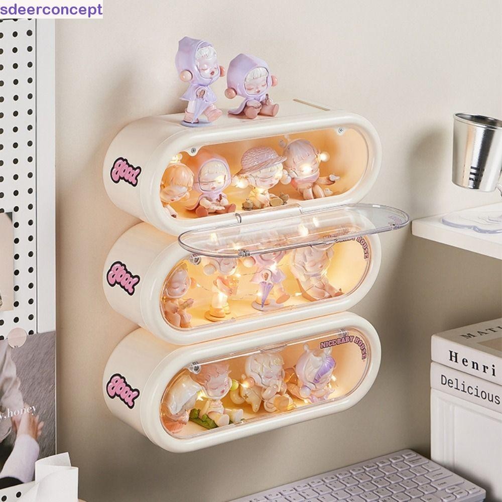 SDEERCONCEPT Figures Display Rack, Wall Mounted Transparent Acrylic ...