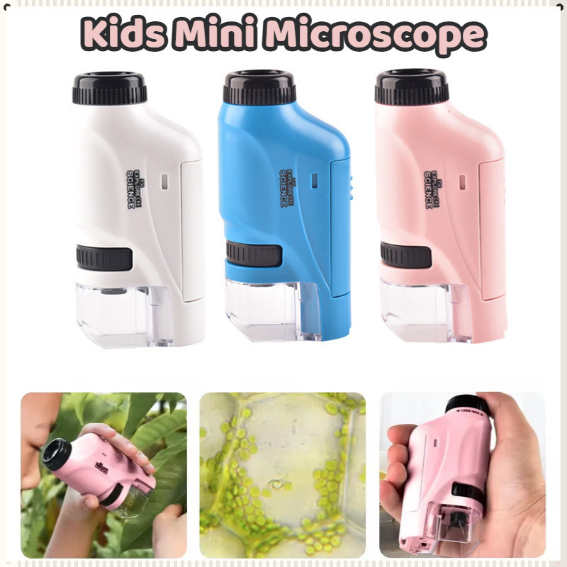 Kids Microscope Mini Microscope Pocket Microscope Zoom Handheld ...