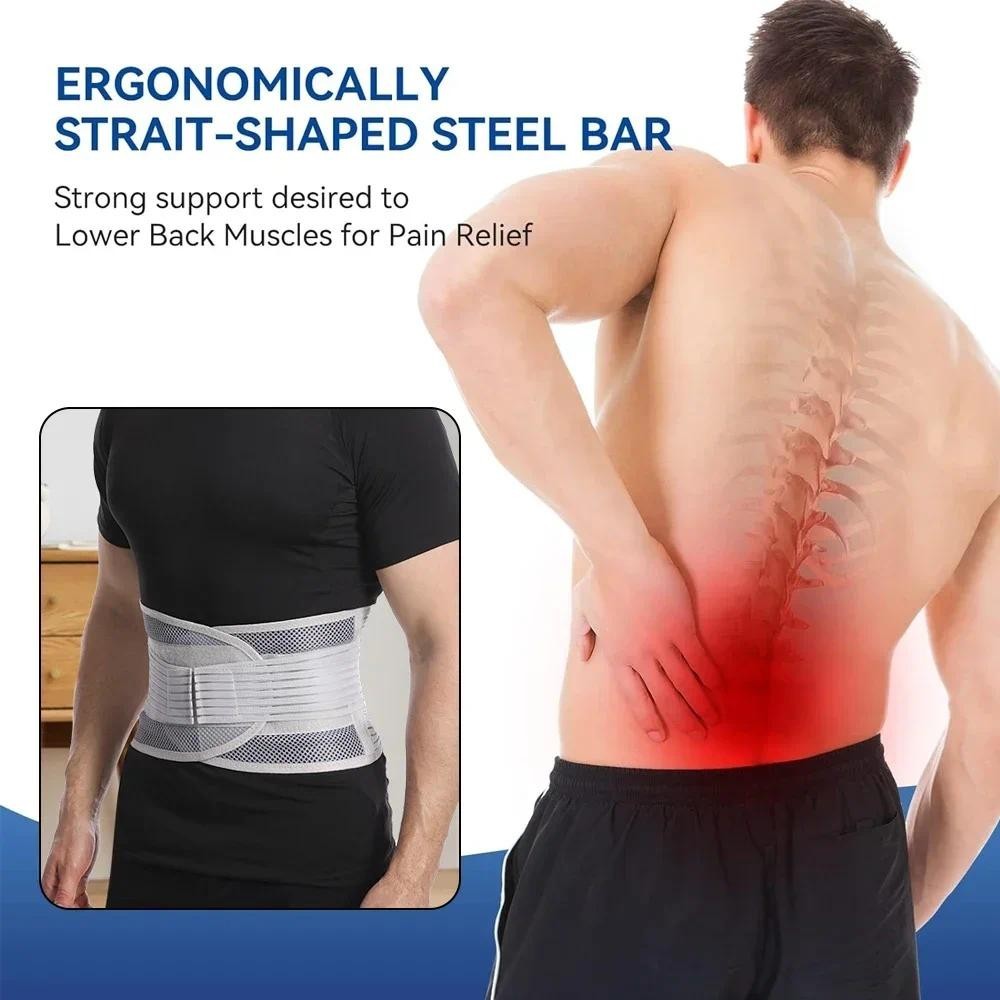 DARLIS Back Support Belt With Inflatable Lumbar Pad - Extra Support For Lower Back Pain Relief, Herniated