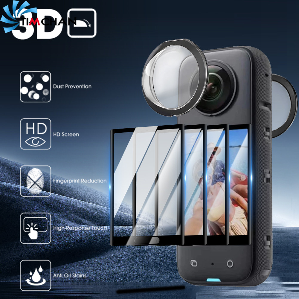 For Insta360 X3 - Full Coverage Protective Film - Tempered Glass Screen ...