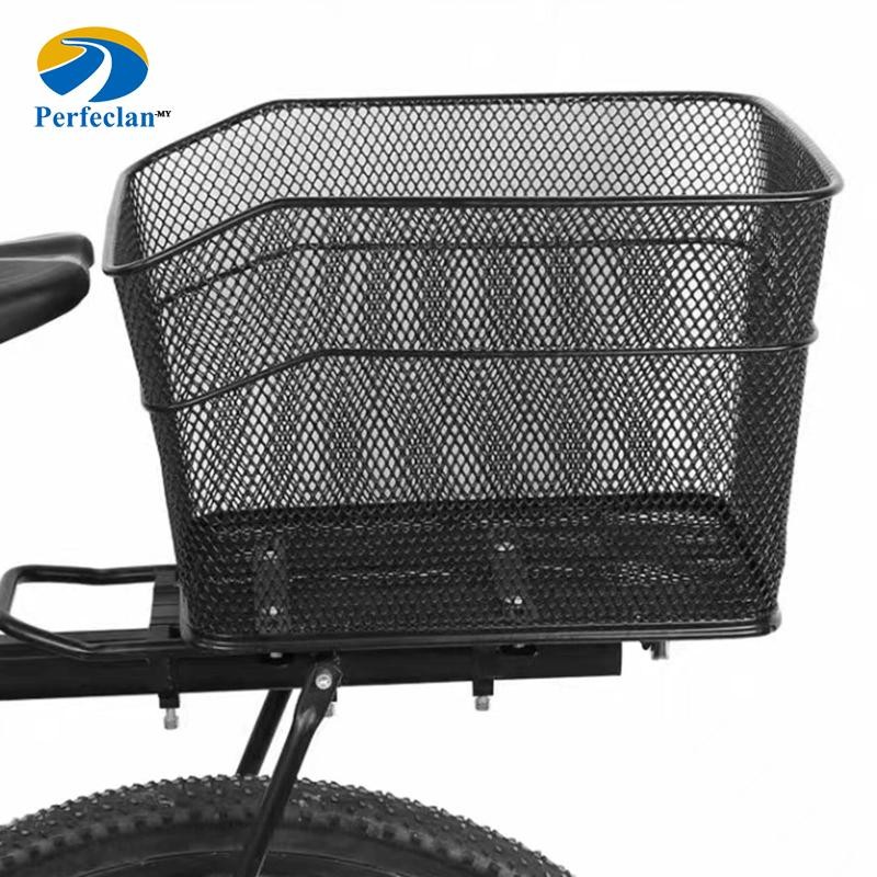 Perfeclan Rear Bike Basket Mountain Bike Storage Basket Thicken Sturdy