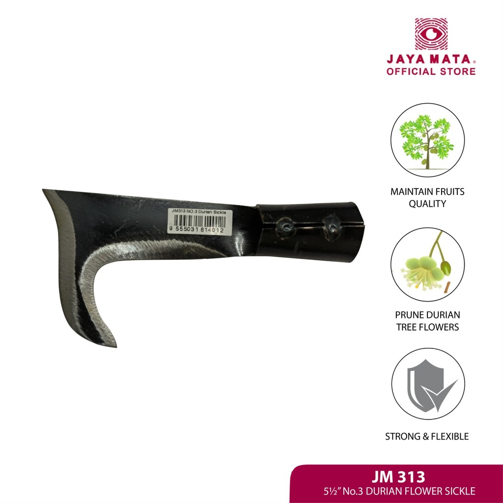 Jaya Mata 5-½’’ (140mm) No.3 Durian Flower Sickle JM313 | Shopee Malaysia
