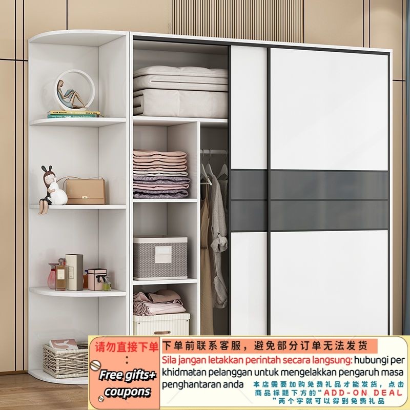 JY-H/Wardrobe Home Sliding Door Storage Cabinet Bedroom Wardrobe Small ...