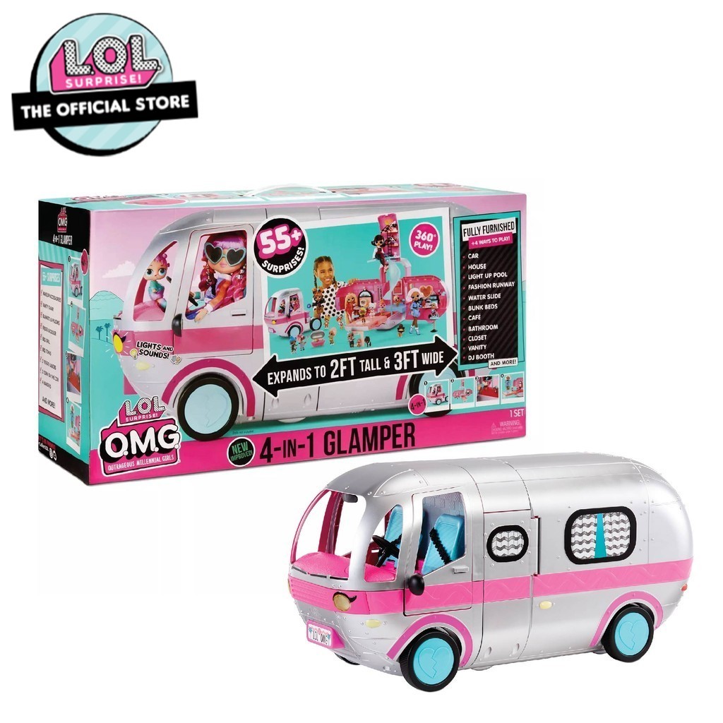 LOL Surprise OMG 4-in-1 Glamper Fashion Camper with 55+ Surprises