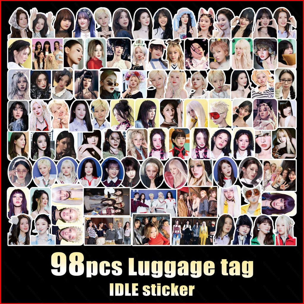 SQ1 98PCS/Set I-DLE YUQI Stickers 8th Mini Album We Are GI-DLE Graffiti ...