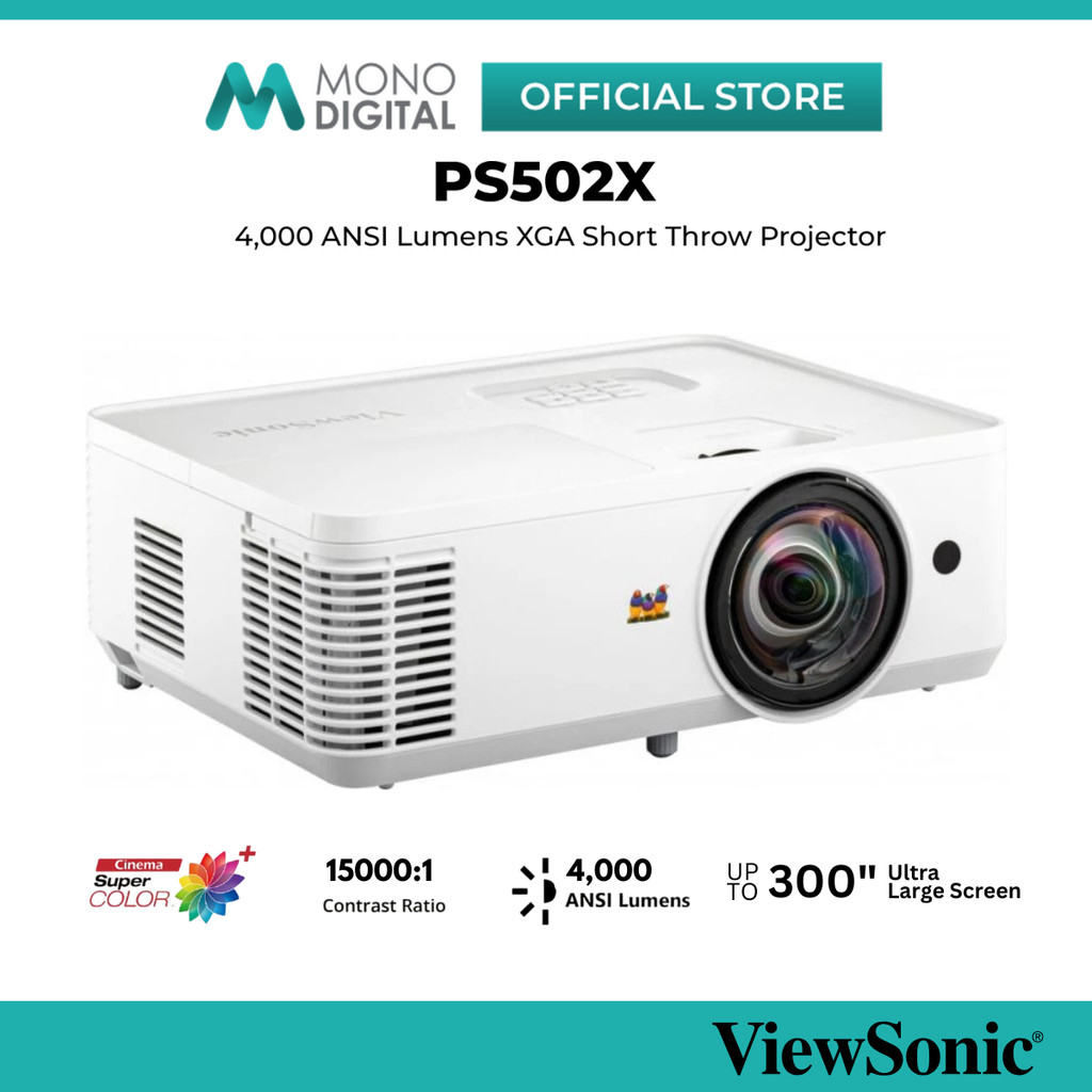 ViewSonic PS502X Short Throw Projector 4000 Lumens XGA HDMI Speaker ...