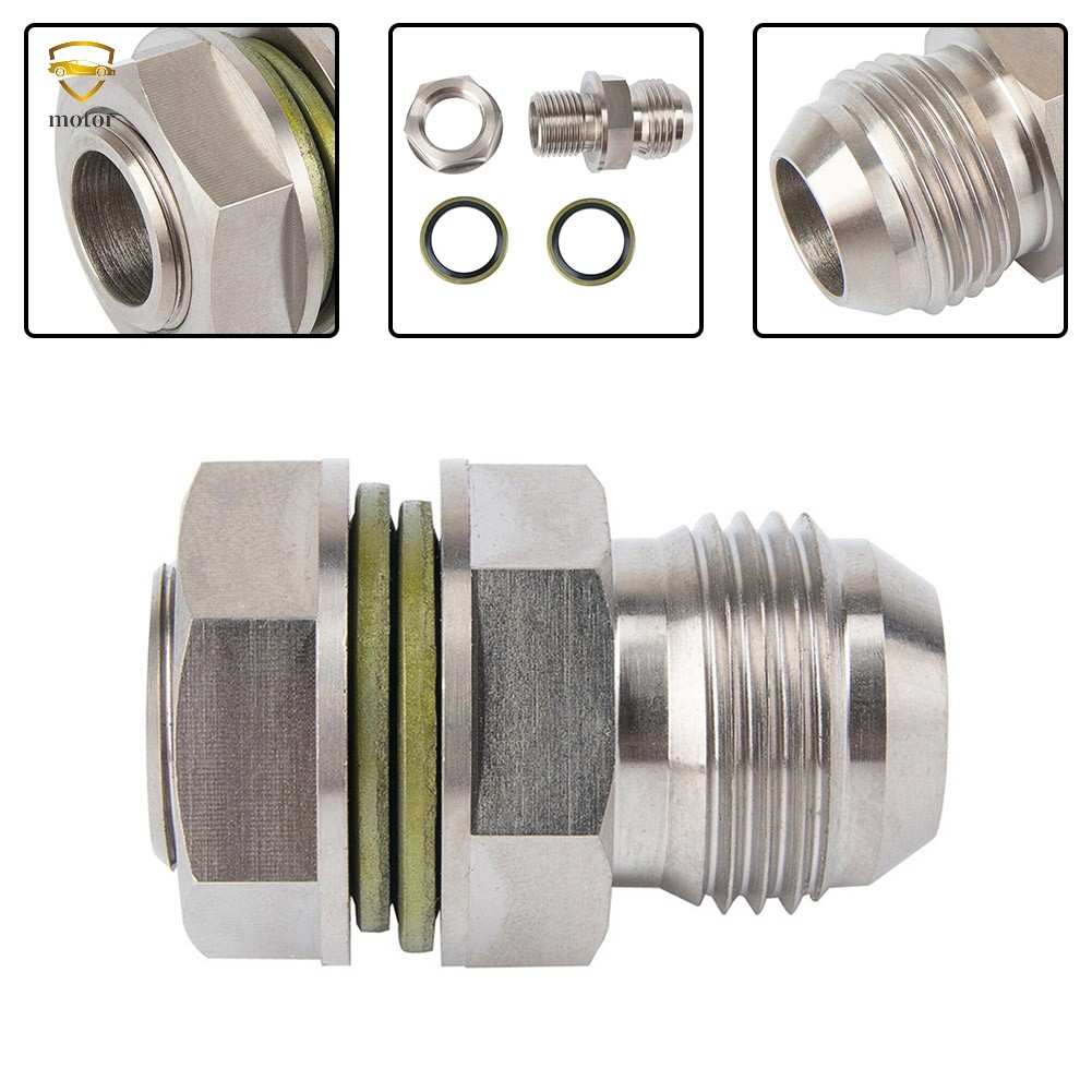 Turbo Oil Pan Return/Drain Plug Adapter - 10AN Steel Fitting No Welding Required