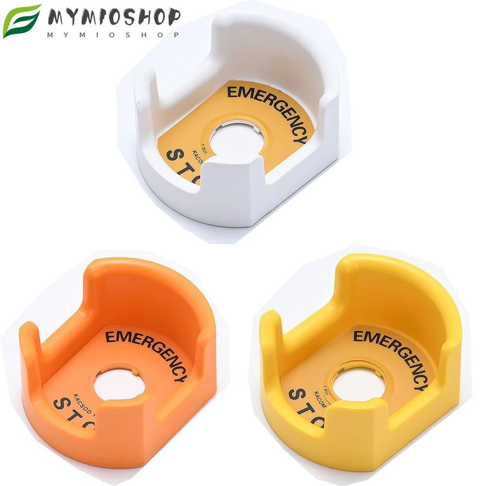 MIOSHOP Push Switch Button Protective Cover, PC White/Yellow/Orange ...