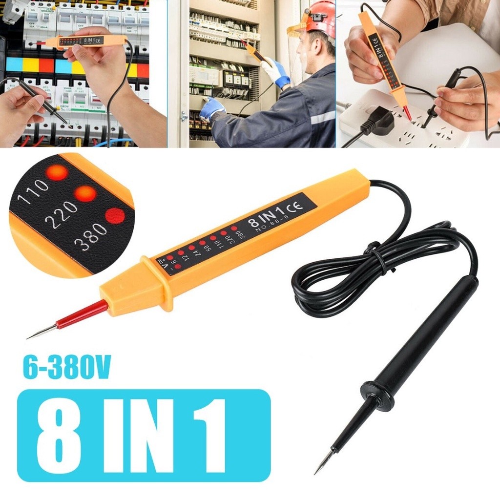 Household Voltage Test Pen 8-in-1 AC DC 6-380V Automotive Voltage Test ...