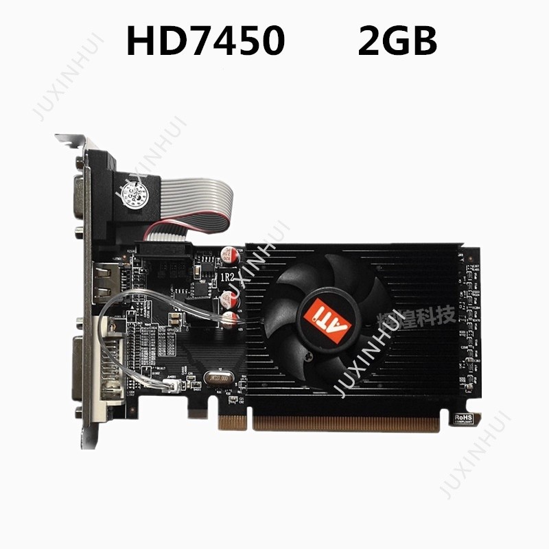 AMD Rambo HD7450 independent graphics card 2GB Dell small chassis half ...
