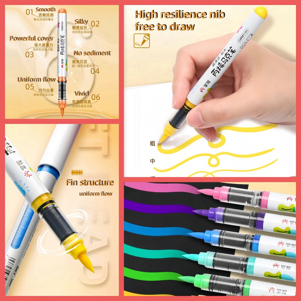 Zhangwo Fin structure free ink mark pen/painting marker/acrylic paint ...