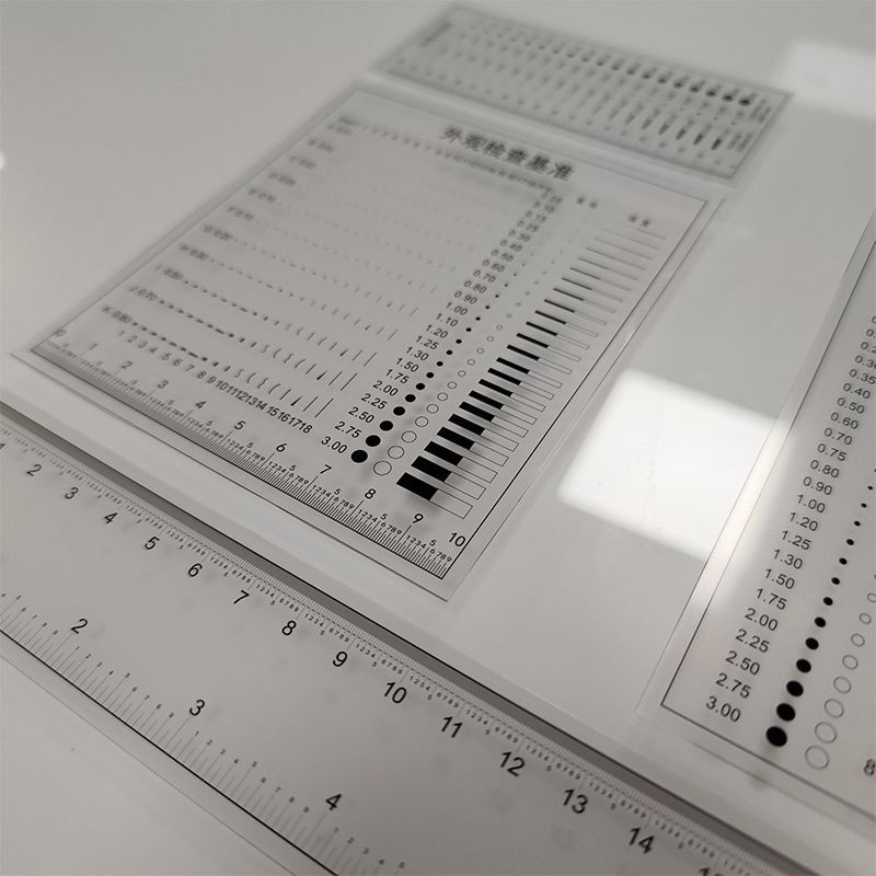 #高精度透明污点检验规点线规品质污点规点污卡测量具外观验菲林,, High-precision Transparent Stain ...