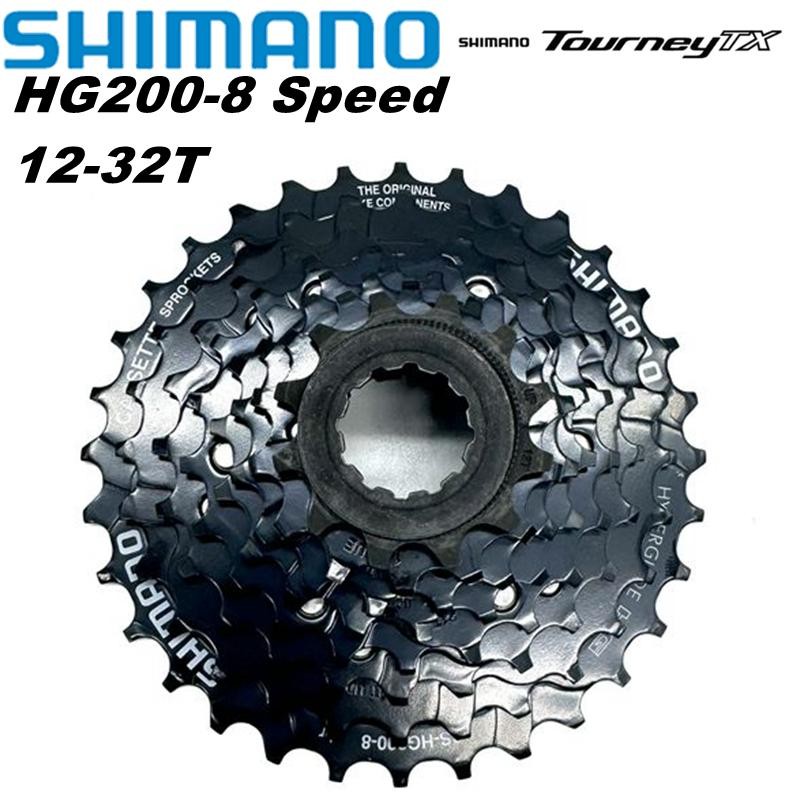 Bicycle Shimano Tourney CS-HG200-8 Speed 12-32T MTB Cassette Freewheel ...