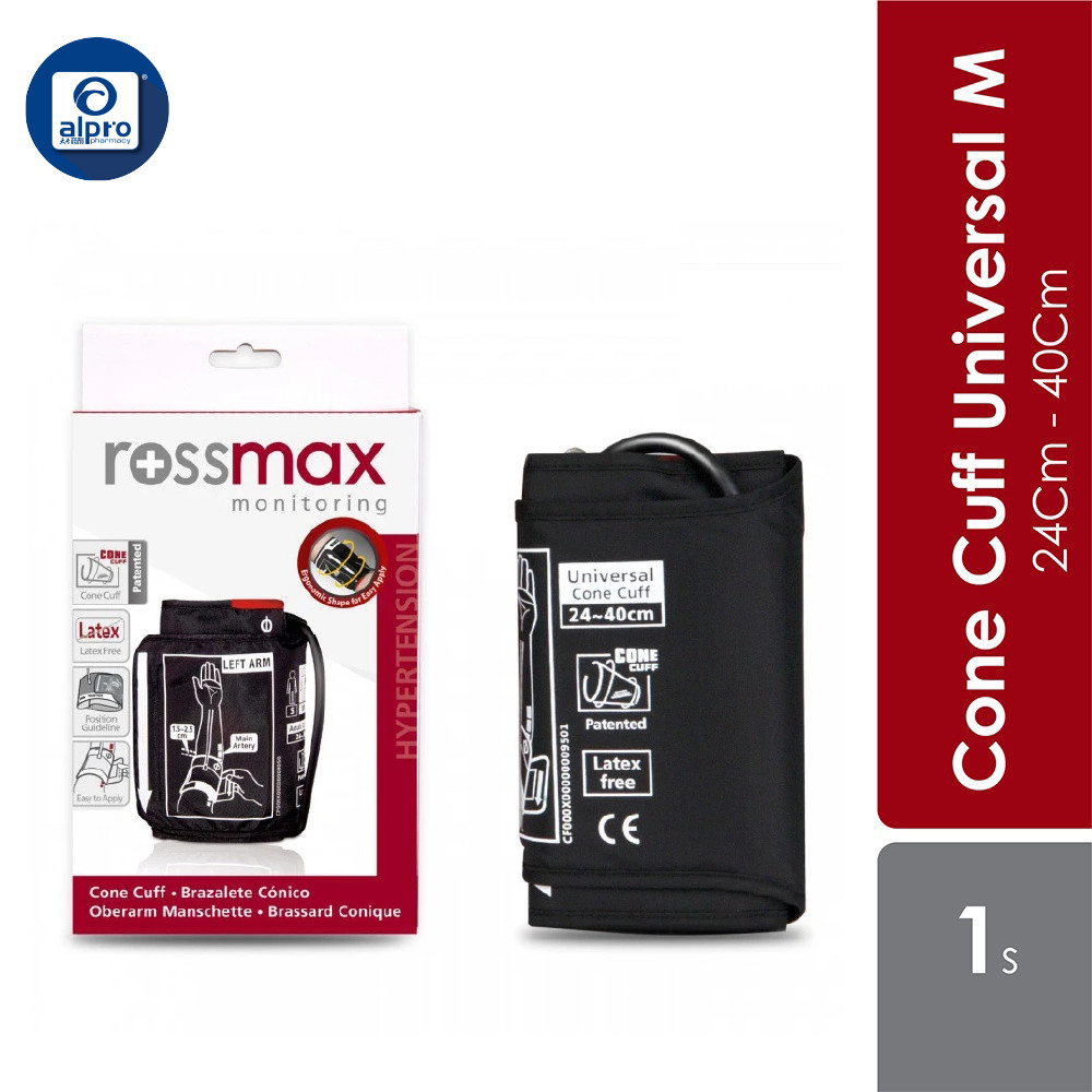 Rossmax Cone Cuff for Blood Pressure Monitor 24cm–40cm(Medium) | Blood ...
