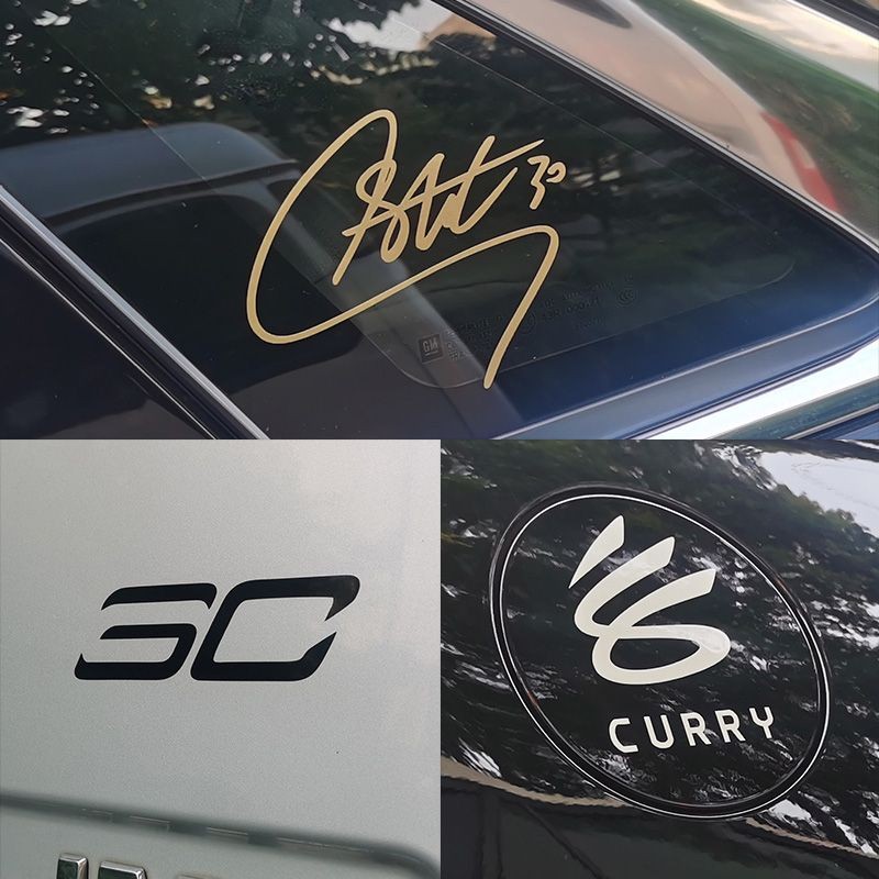 Stephen Curry Car Sticker Warriors signature car stickers | Shopee Malaysia