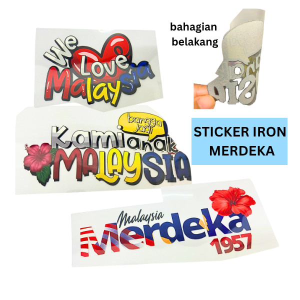 Sticker merdeka iron/sticker merdeka/Iron On Sticker merdeka/ Sticker ...