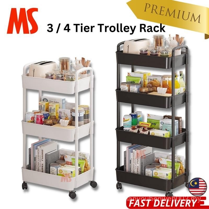 Rak Troli Barang Baby 3 Tier Multifunction Storage Trolley Rack Office ...