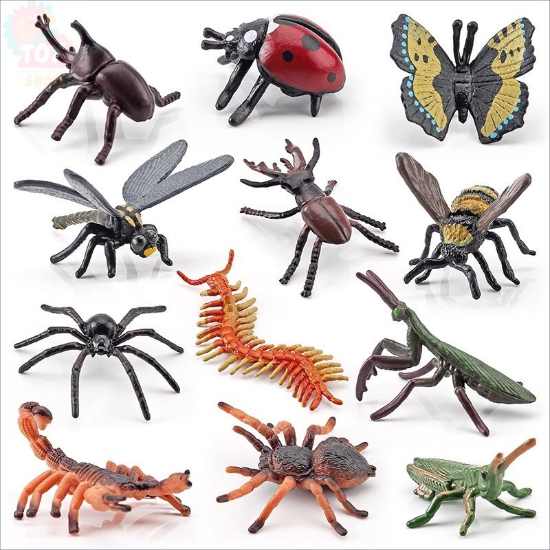 Children Toys Simulation Insect Animal Model Bee Spider Butterfly ...