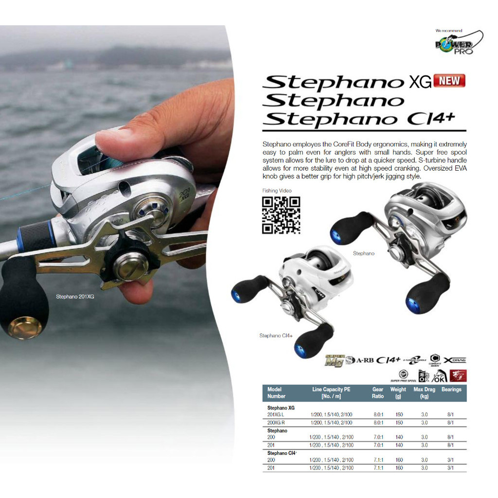 SHIMANO STEPHANO CI4+ Batcasting fishing Reel Mesin pancing