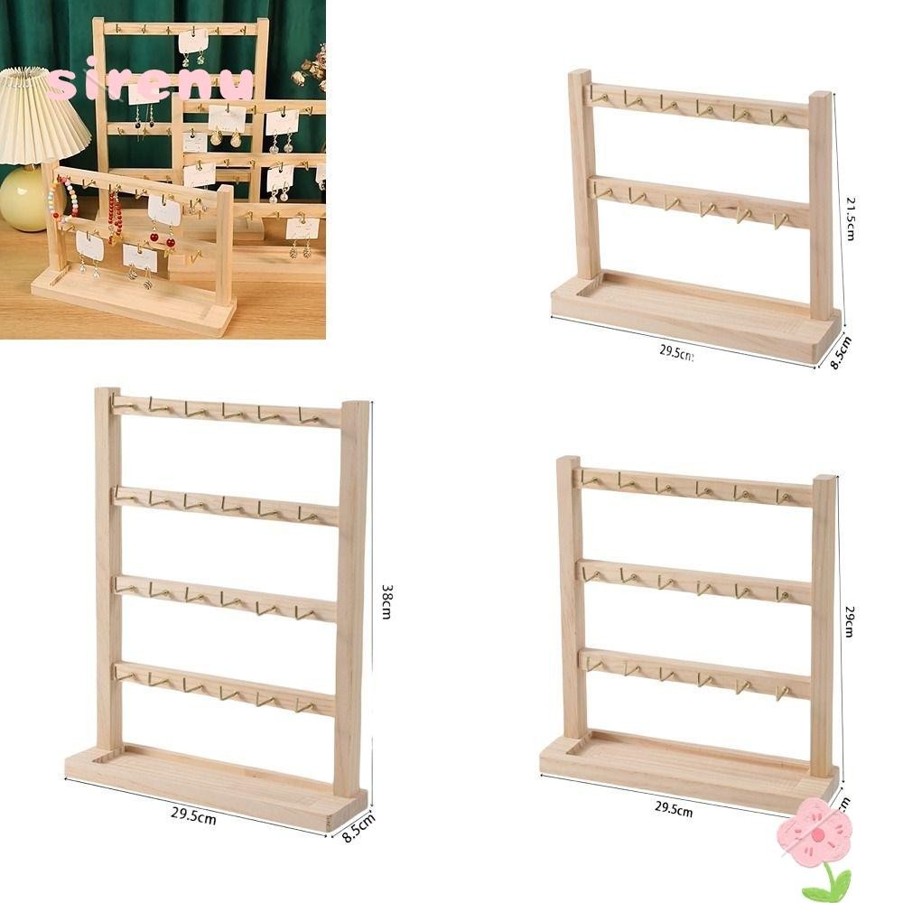 SIRENU Jewelry Collection Rack, Removable Wooden Necklaces Easel ...