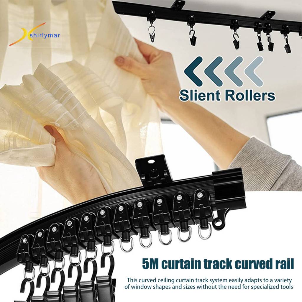 Sr Track Curtain System Flexible Curtain Rod Versatile Ceiling Curtain ...