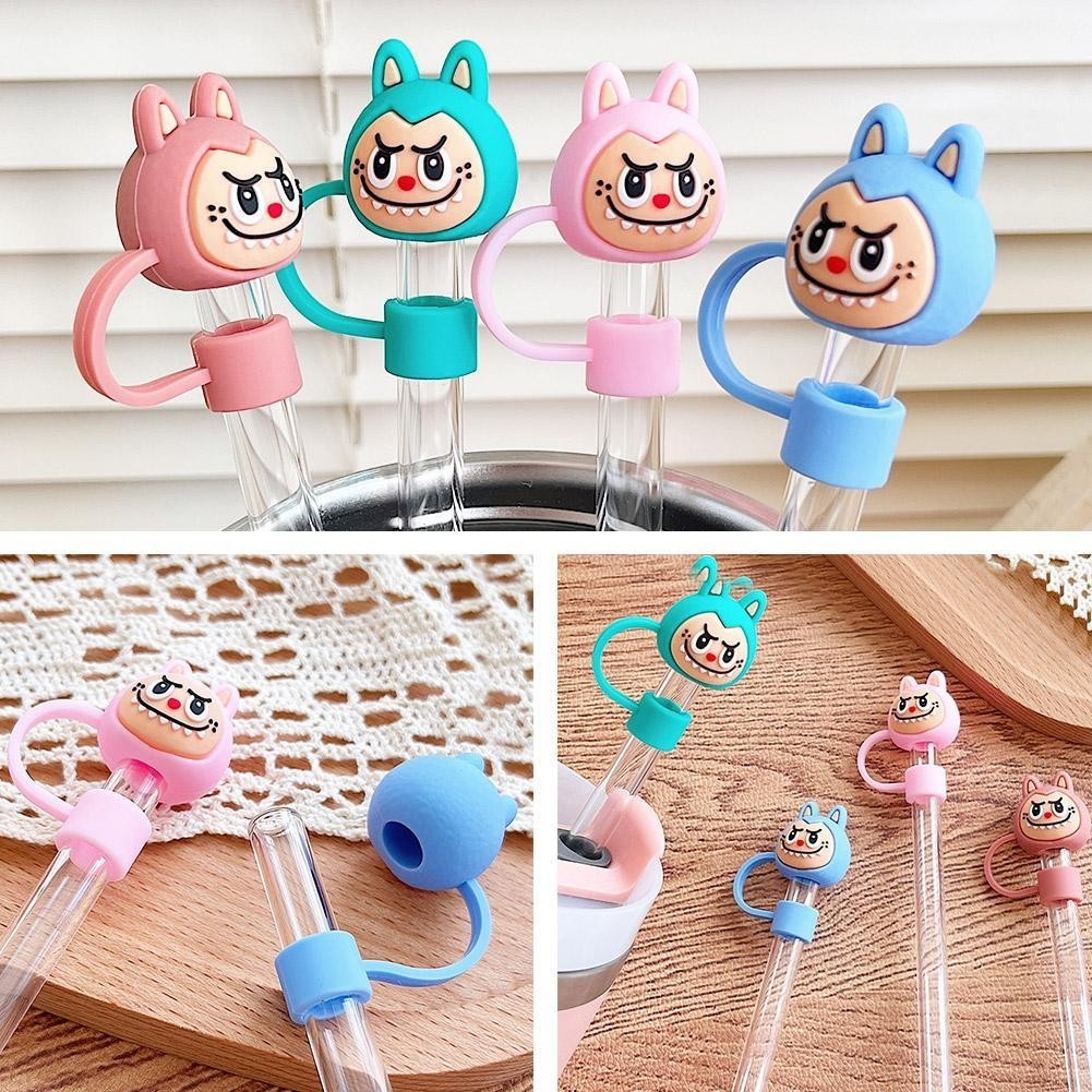 Straw Cover Stanley Water Cup Straw Cap Cartoon Labubu Cover Straw ...