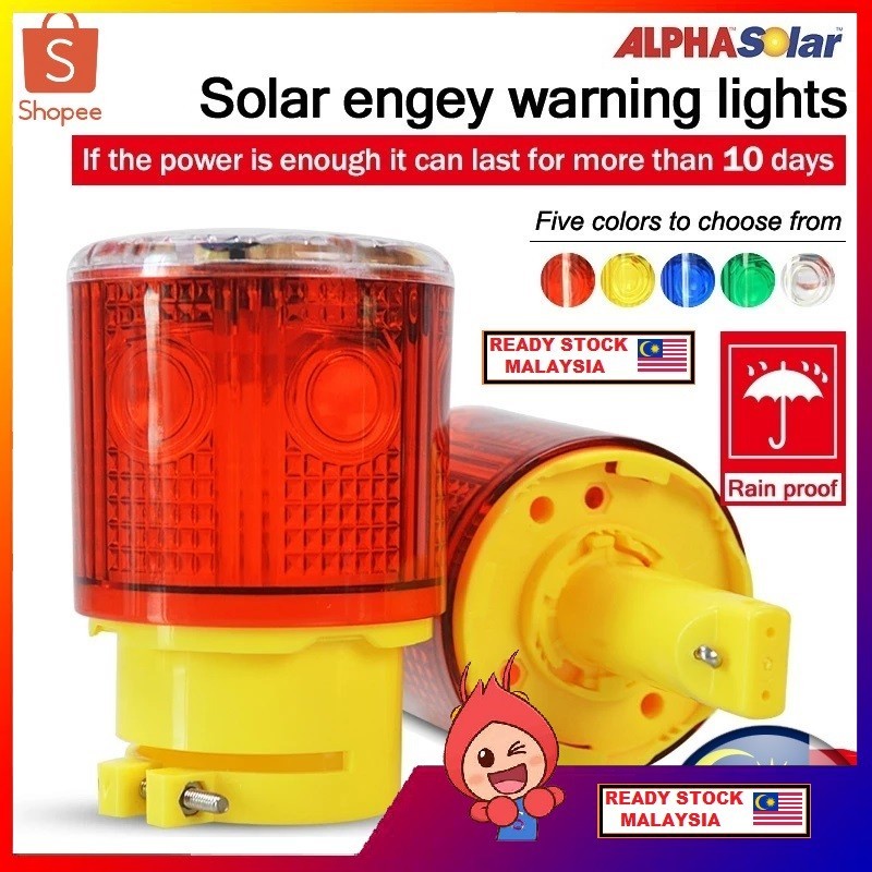 New Stock Solar Heavy Duty Warning Flash Light Traffic Road Safety ...