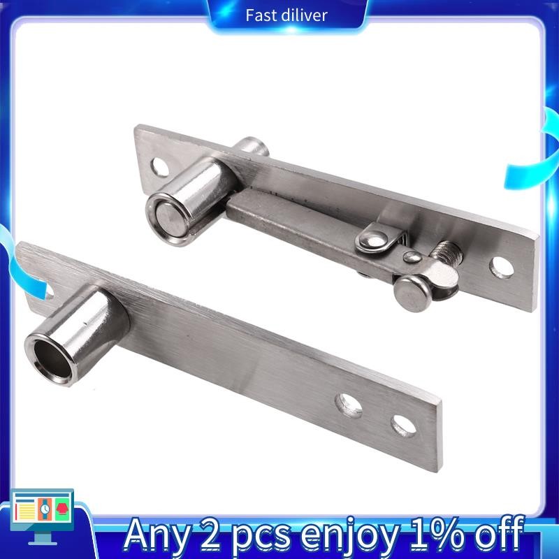 SHERCHPRY Heavy Duty Spring Loaded Pivot Hinge For Room Dividers – Adjustable Rotating Shaft Door Pivot (Black)