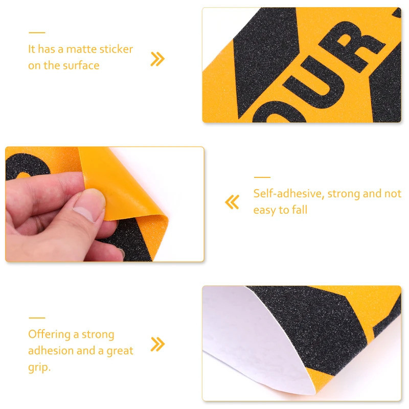 2PCS Tape Step Watch Your Warning Sign Slip Floor Anti Caution Sticker ...