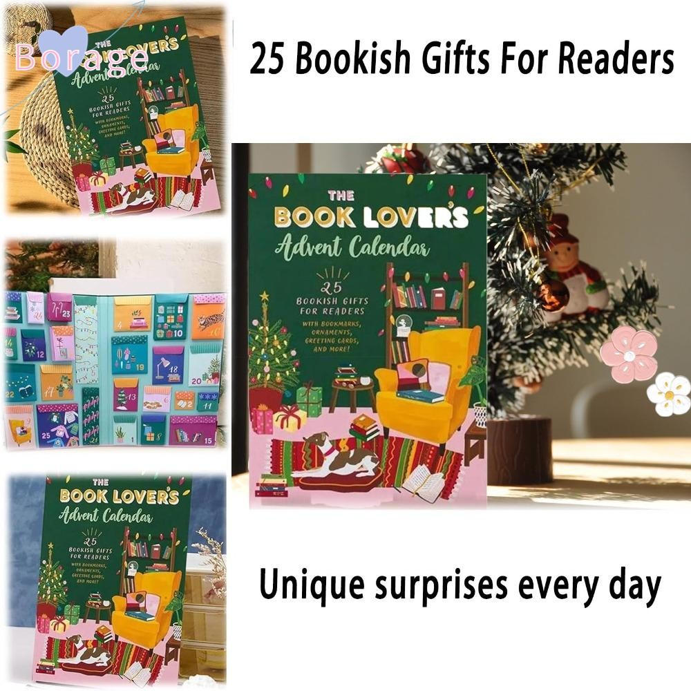 BORRAONE Advent Calendar 2024, With 25 Bookish Gifts Home Decor The