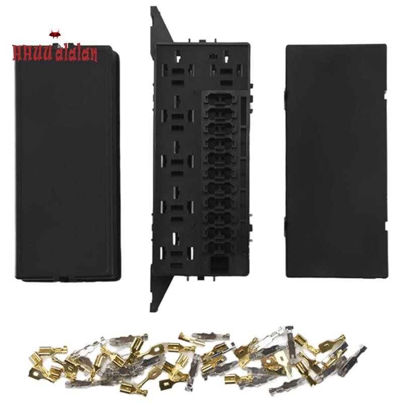 Car 11 Way Fuse Holder Relay Box with Terminals Relays Waterproof