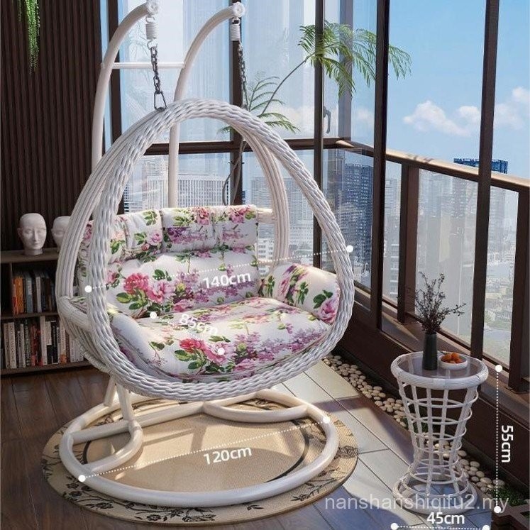 Hanging Basket Indoor Swing Balcony Double Rattan Chair Cradle Bird's ...