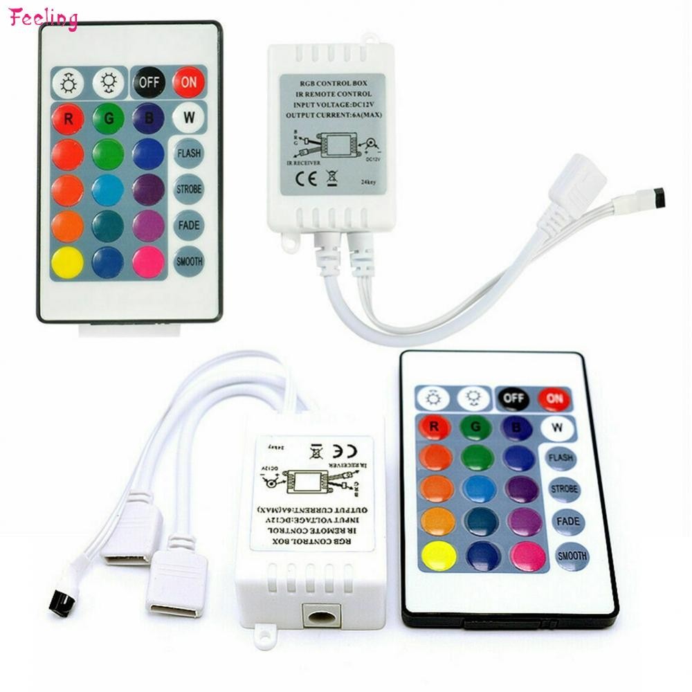 Long Range RGB Control Box and 24 Keys IR Remote Controller for LED ...