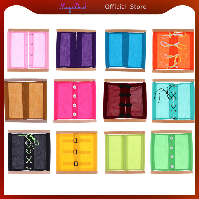 MagiDeal Montessori Wooden Educational Toys Dressing Frame for Baby ...