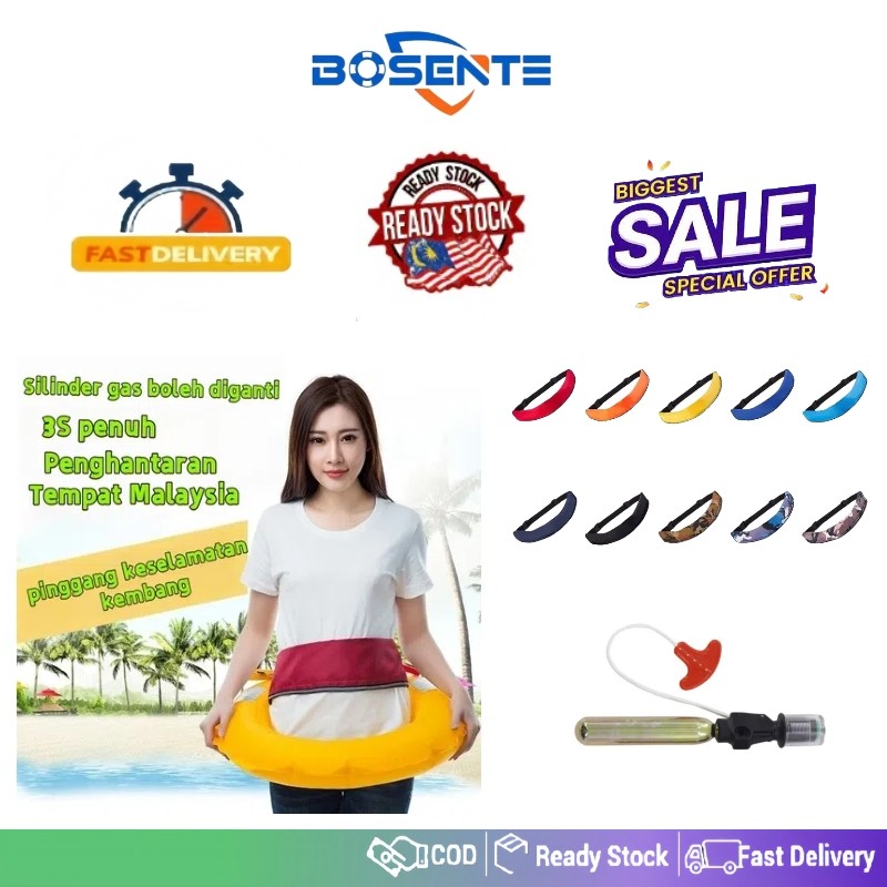 Inflatable Life Jacket Waist Belt Flotation Device With Reflective ...