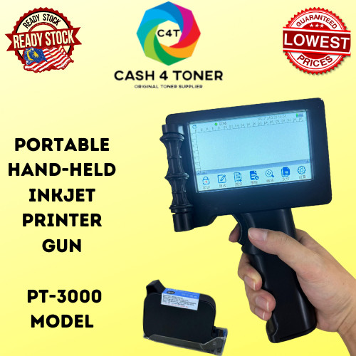 Portable Hand-Held Inkjet Printer Gun Model PT-3000 for TEXT/ EXPIRY ...