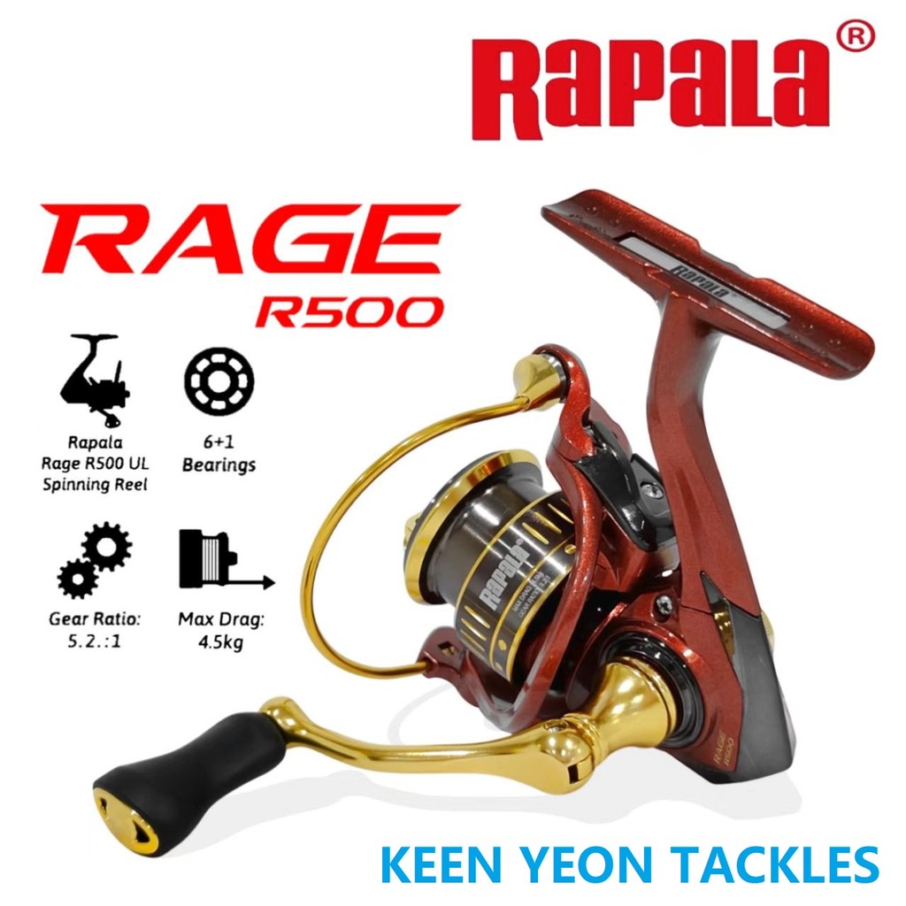MESIN PANCING RAPALA RAGE R500 UL SPINNING FISHING REEL | Shopee Malaysia