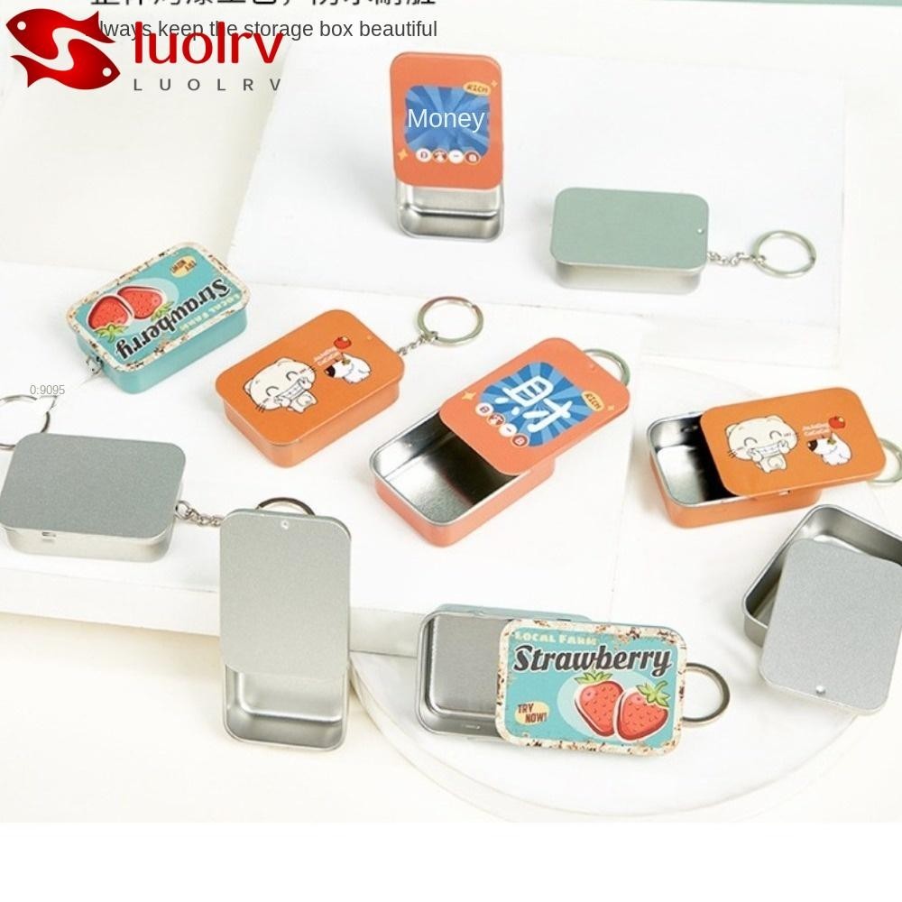 LUOLRV Push-Pull Tin Box, Multiple Styles with Sliding Lids Metal Box ...