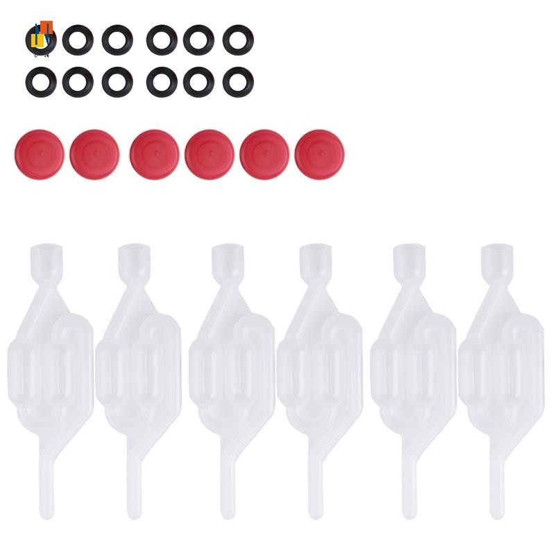 Set Di Airlock In Plastica Per Homebrew Con Grommet In Silicone