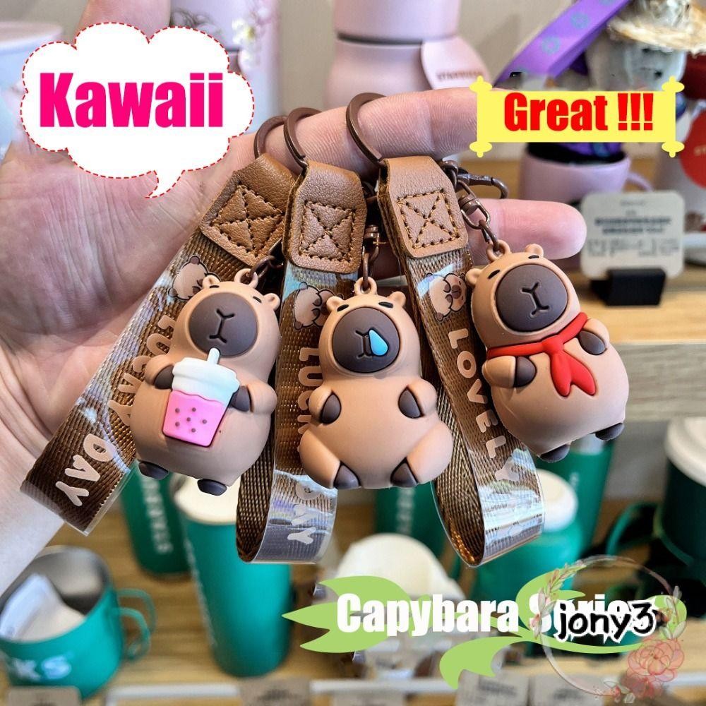 JY Key Chain, Capybara Runny Nose Cartoon Capybara Keychain, Kawaii ...