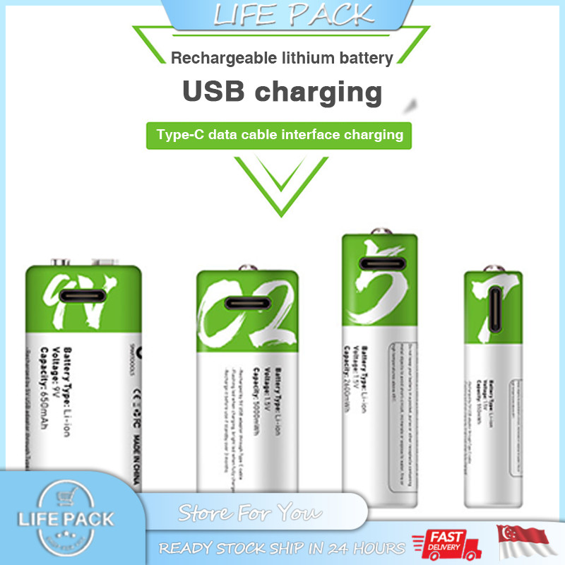 1.5V AA/AAA/9V Rechargeable liion Battery For Remote Control Mouse