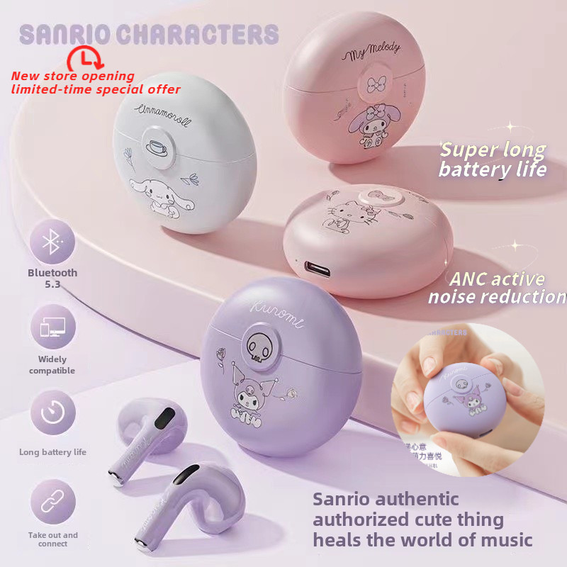 Kuromi Cinnamoroll Hello Kitty Earphones IPX 5 Waterproof Wireless ...