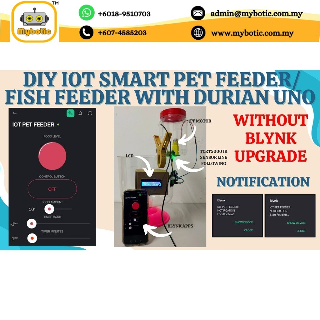 Arduino STEM RBT project: Arduino DIY IOT SMART PET FEEDER/ FISH FEEDER ...