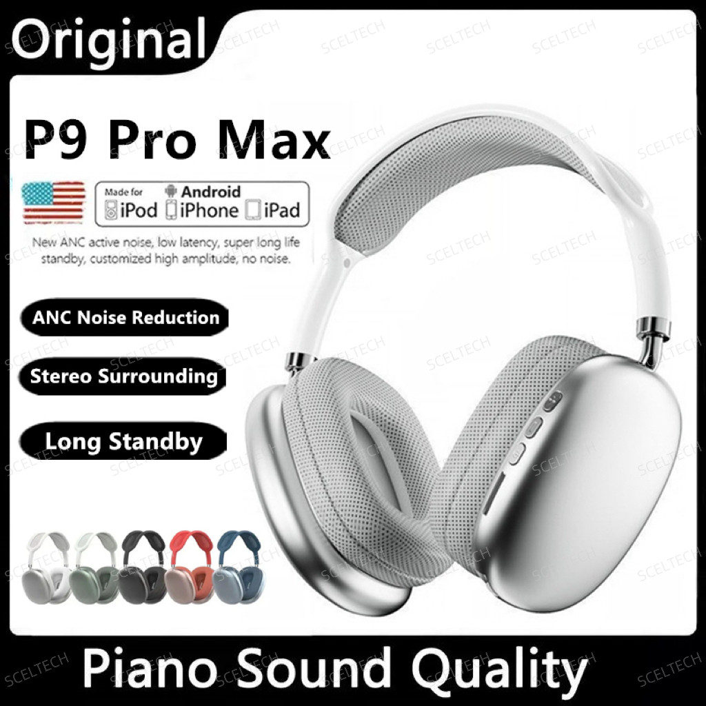 NEW P9 Pro Max Air Wireless Bluetooth Headphones Noise Cancelling