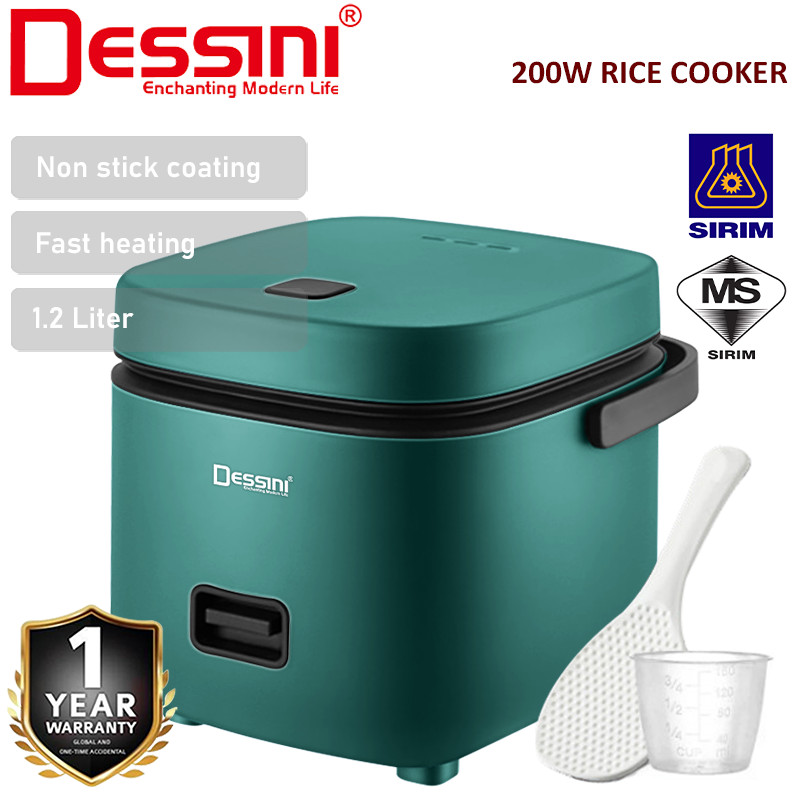 DESSINI ITALY 1.2L Electric Rice Cooker Non Stick Aluminium Inner Pot ...