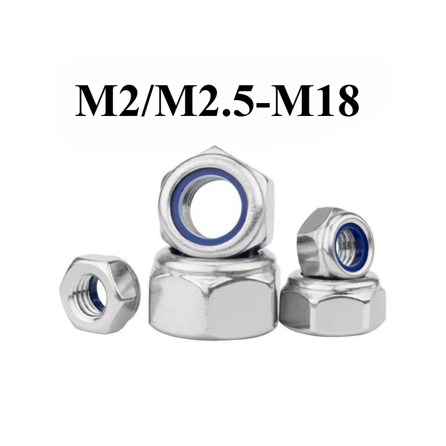 (((LXY) Hexagon Nylon Locknut/ Stainless Steel 304 Rubber Nut , Skru ...