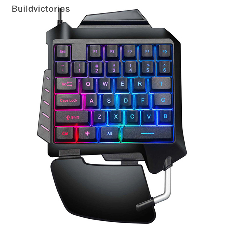 BDVS One-Handed Mechanical Gaming Keyboard RGB Backlit Portable Mini ...
