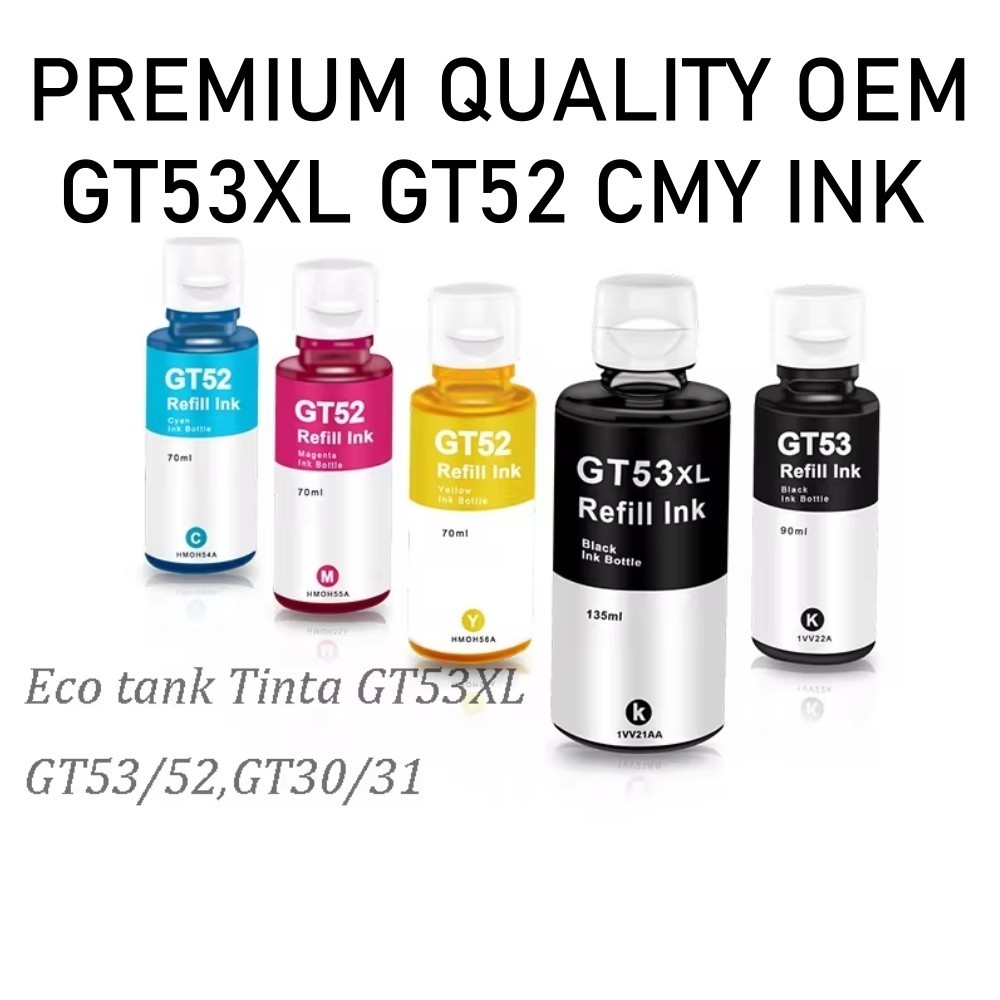 PREMIUM COMPATIBLE OEM HP GT53XL GT53 GT52 GT51 refill ink Compatible ...