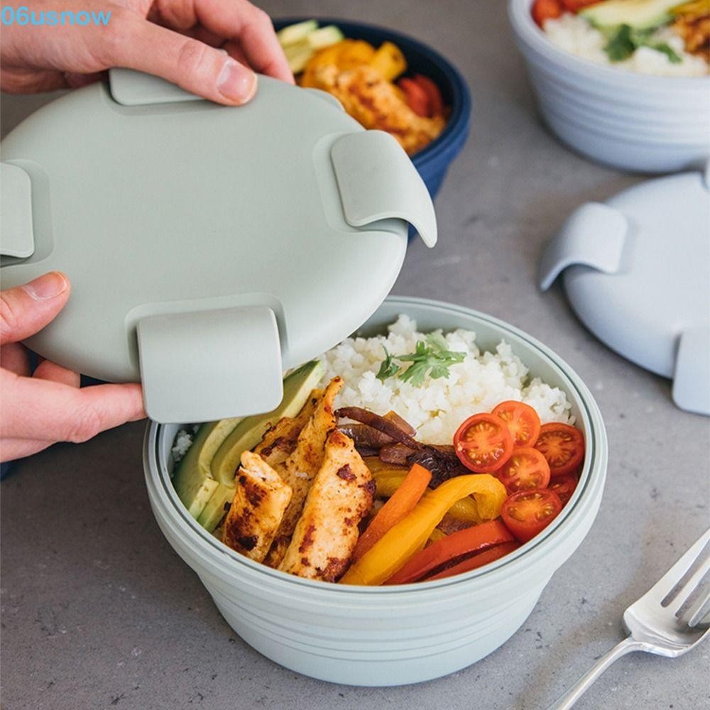 USNOW Food Storage Container, Foldable Silicone Lunch Box, Food Grade