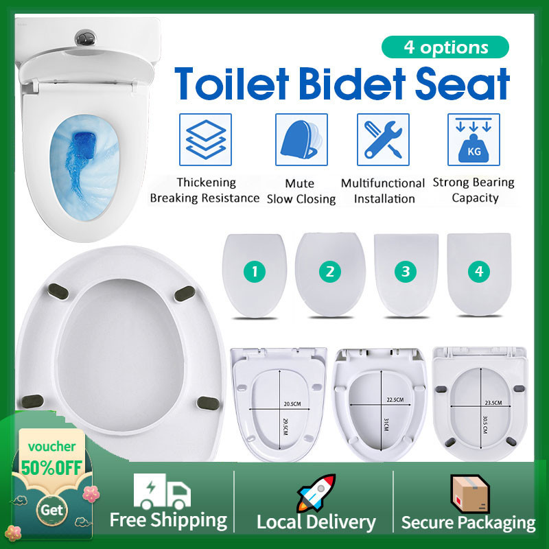 Heavy Duty U/V/O Shape Toilet Seat Cover Replacement with Soft Close